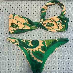 Farm Rio Green & Tan Bikini
